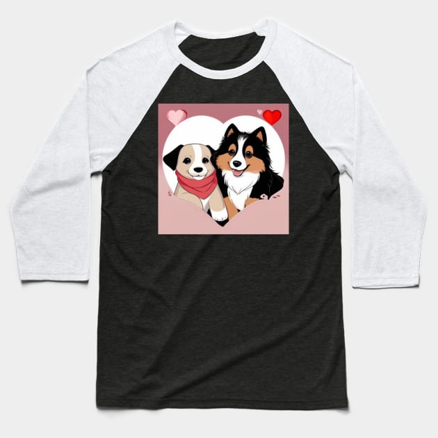 little couple of puppies: Pawsome Pups & puppy-tastic Decor Baseball T-Shirt by benzshope